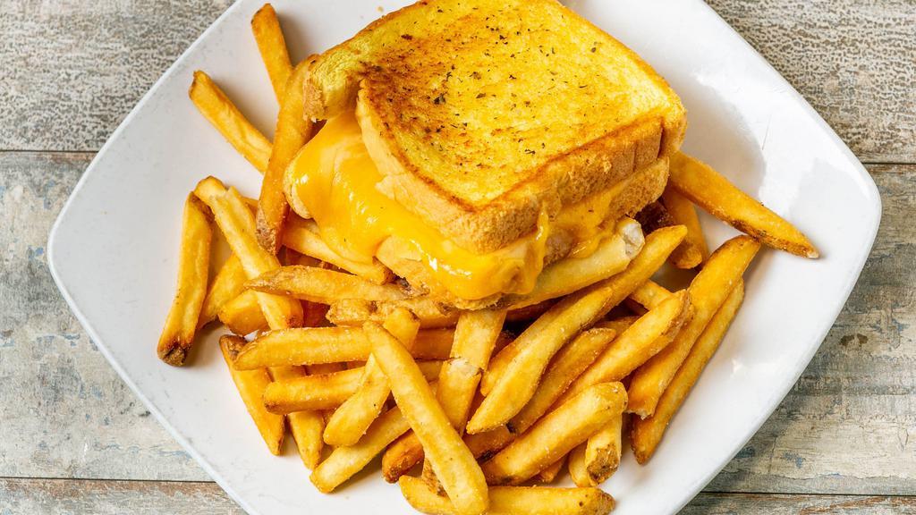 Glorious Grilled Cheese · Butter crusted traditional white or wheat bread with melted Tillamook sharp cheddar and Swiss.