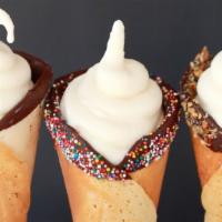 Vanilla Frozen Yogurt · Vanilla is now No Sugar Added!  Contains Milk and Eggs