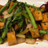 Holy Basil Entree · Choice of protein sauteed with onions, bell pepper, green beans,bamboo shoots, zucchini, and...