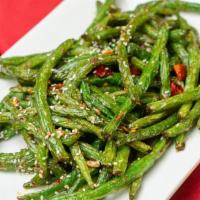 Slir Fried Green Bean干煸四季豆 · ING: Green bean. : 2 Stars Spicy, 1 Star Numbing.