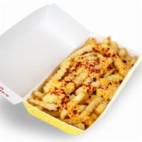 Buffalo Ranch Fries · Savory crinkle cut fries topped with eegee's famous Ranch Dressing and delectable buffalo sa...