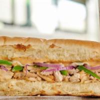 Chipotle Cheese Chicken · Shredded rotisserie chicken, pepper jack cheese, green peppers, onions, Chipotle Ranch dress...