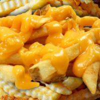 Cheddar · Covered in melted cheddar cheese