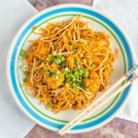 Indian Mee Goreng · Indian style stir-fried egg noodles in light and dark soya sauce with your choice of protein...