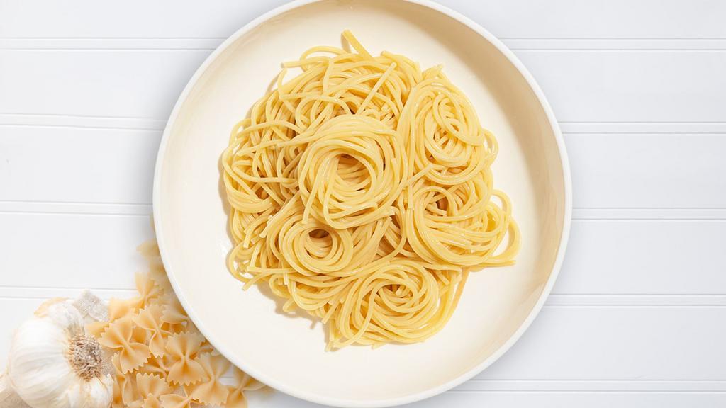 Spaghetti Pasta, The Creator · Fresh spaghetti with your choice of sauce and toppings! Served with side of garlic bread.