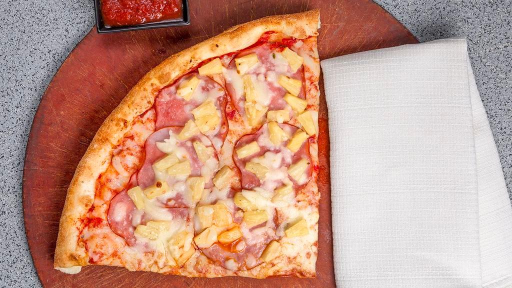 Real Hawaiian Pizza (12'') · Canadian bacon, pineapple and whole milk mozzarella.