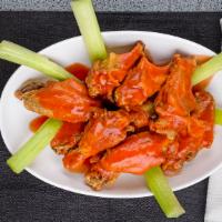 Homemade Chicken Wings · Ranch or blue cheese. Your choice of hot or BBQ.