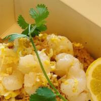 Lobster Fried Rice · Lobster meat, onion and eggs.