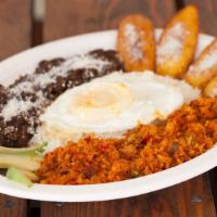 Pabellón Margariteño · Margarita Island’s version of the traditional Pabellón Criollo, with shredded white fish ins...
