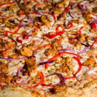 Creole Pizza · Prices vary in store. Spicy chicken strips, red onions, roasted red peppers and smoked mozza...