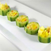 Veggie Lover · No half roll. Five pieces. Inside: mix veggie temp, oshinko, wrapped in cucumber.