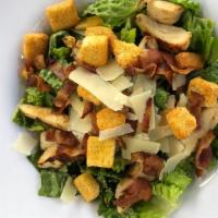 Caesar Salad · Romaine, Parmesan, Bacon, and Croutons.