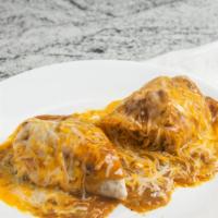 Dinner Order Of Three Smothered Burritos · Three Bean and Cheese Burritos smothered with Chili Verde and cheese.