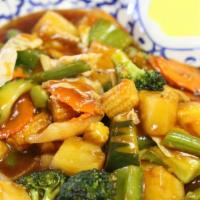Veggie Lover · Stir fried mixed vegetables with soy bean sauce.