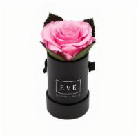 Hummingbird Rose Arrangement With Leaves (Pink Rose/Black Box) · The Hummingbird arrangement contains a single Pink Premium Preserved Rose with the addition ...