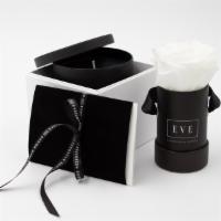 Gift Box With White Rose And Fragrant Candle · Our Premium Preserved Roses along with a beautiful and fragrant hand-poured candle tumbler w...