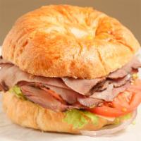 Roast Beef · With cheese, tomato, onion, lettuce, pickles, jalapenos, mayo, mustard, ranch & choice bread