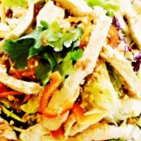 Western Salad · Favorite Loving Hut Salad includes lettuce, tomato, cucumber, carrot, cilantro and add your ...