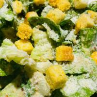 Classic Caesar Salad (Small) · Crisp romaine tossed with our house-made dressing, parmigiano, and seasoned croutons.