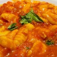 Gnocchi Pomodoro · Potato dumplings with a fresh tomato basil sauce. Substitute pesto sauce for an additional c...