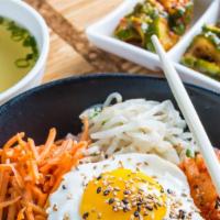Miso Soup & Kimchi Combo · When you order any Signature Bowl or Bibimbap get a cup of Miso soup and a side of kimchi.