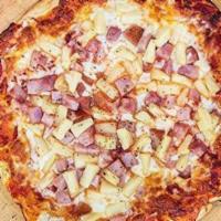 Hawaiian Pizza · Marinara, mozzarella, ham, and pineapple.