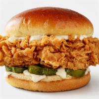 Crispy Seattle Sandwich Combo · Crispy chicken breast, bacon, honey mustard cream cheese spread, caramelized onion. Served w...