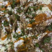 Chicken Plate · Chicken rice salad pita bread hummus taziki