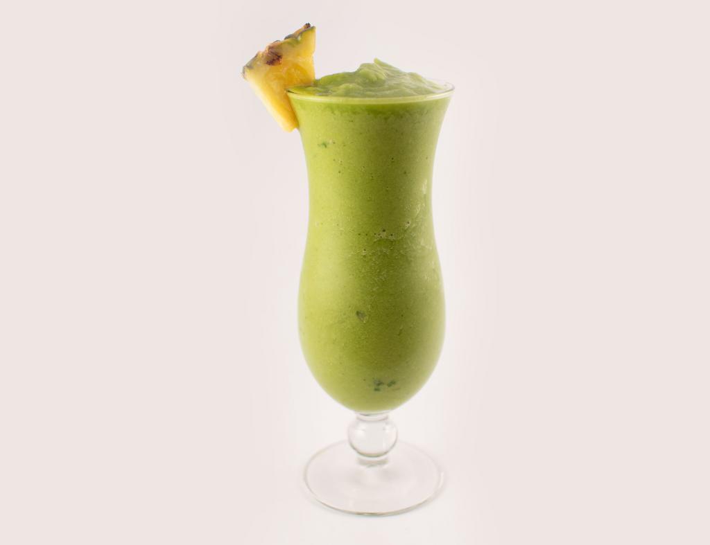 Detox Green · Detox Blend of banana, pineapple, spinach, kale and coconut water blended together. Get your greens in a delicious way!