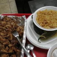 3 Pounds Of Carnitas Mix · 3 POUNDS OF CARNITAS MIX
1 POUND OF RICE, 1 POUND OF BEANS, 24 TORTILLAS, RED & GREEN SAUCE ...