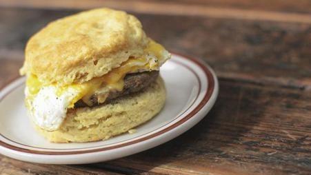 Sausage, Egg And Cheese · A Classic! House made sausage patty, over-hard egg and Tillamook cheddar cheese.