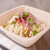 So Cal Mexi Bowl · Organic brown rice, unfried beans, salsa fresca, shredded cabbage, pickled jalapenos, and re...
