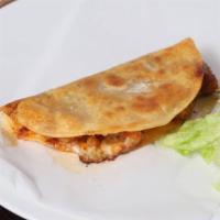 Taco De Gobernador · Corn tortilla, Mexican style shrimp and mozzarella cheese.