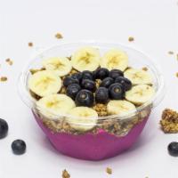 Pb Power · Organic pitaya, almond milk, peanut butter, bananas topped with: granola, honey, bananas, an...