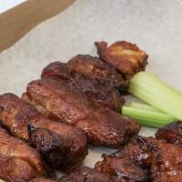 Bbq Pork Rib Tips · 12 ounce smoked pork rib tips baked to perfection in BBQ sauce.