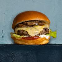 Arizona Blue Cheese Burger · 8 oz pound grilled patty served with ketchup, mustard, mayo, lettuce, onion, pickle, and tom...