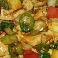 Kung Pao Chicken 宫保鸡 · Hot and spicy. comes with steamed white rice.