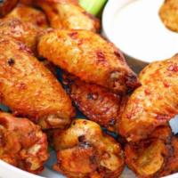 Chicken Wings · Cajun, garlic, sweet chili, mango, or korean