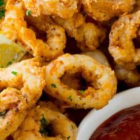 Fried Calamari · Lightly breaded and fried, served with spicy aioli.