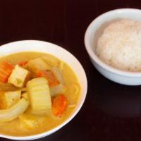 Yellow Curry · With potato, carrot, onion, and coconut milk in yellow curry paste.