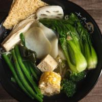 Veggie · Vegetarian. Cabbage, bean sprouts, broccoli, bok choy, string bean, tofu, tofu skin, kelp kn...