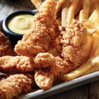 Chicken Tender Basket (4) · Comes with 4 pieces of chicken breast battered and your choice of regular, Cajun or sweet po...