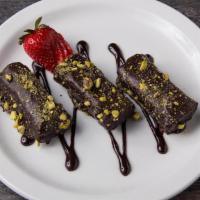 Chocolate-Dipped Walnut Baklawa Rolls  (3) · 