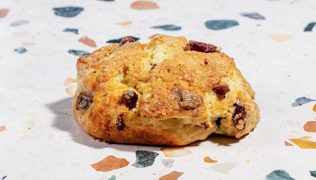 Cranberry Orange Scone · Flaky buttermilk scone with dried cranberries and citrus zest