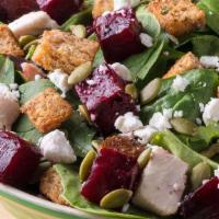 Crazy Ivan · Mixed Greens, House Grilled Chicken, Roasted Beets, Pumpkin Seeds, House-made Croutons, Goat...