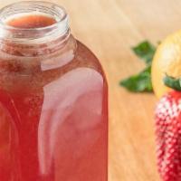 Strawberry Cooler  · Strawberry, Orange, Apple, and Mint
