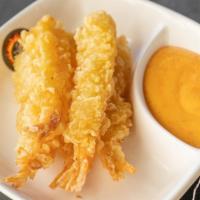 Shrimp Tempura(4Pcs) · Fried shrimp tempura with spicy mayo.