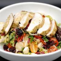 Rosemary Chicken Salad · The Garden of... Organic Gem Lettuce, Frisee, Arugula, Radicchio, Romaine, Fresno Pepper, Fr...