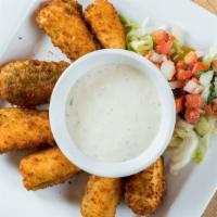 Jaja Poppers · Cream cheese stuffed jalapeño poppers, dipped in spicy breading, and fried until golden crisp.