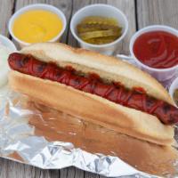 Da Good · Fresh, 100 percent all-beef dawg, hot off the grill, and placed on a soft, toasted sandwich ...